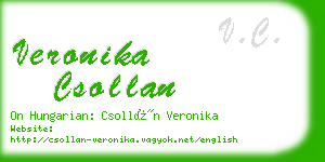 veronika csollan business card